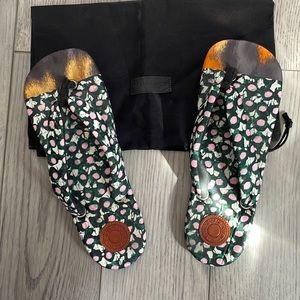 Dries Van Noten Batik Printed Cotton Tatami Thong Sandals Ladies US size 8 1/2